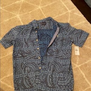 jack o’neill patterned blue button down